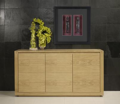 Buffet 3 portes Mathis ralis en Chne de style Contemporain Finition Chne Bross NATUREL